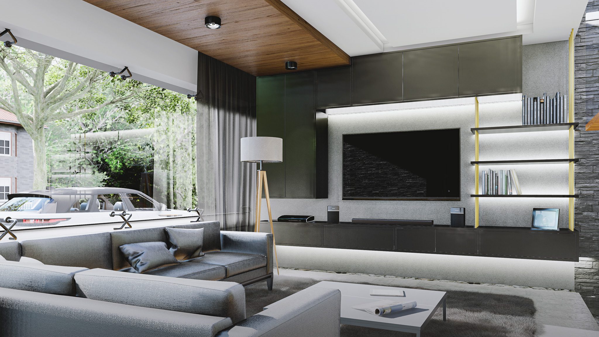 Interior modern living room